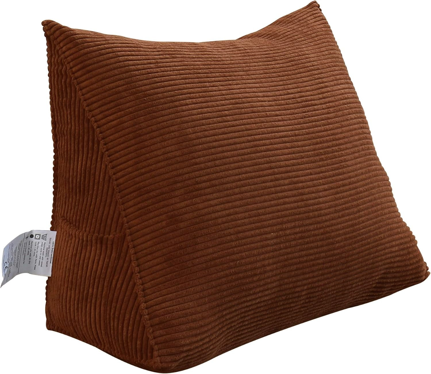 Pernă Johnear cu pană, pernă de citit pentru pat și canapea, pernă pentru spătar, pernă pentru tăblie, pernă lombară triunghiulară mare (gri, 45 cm)