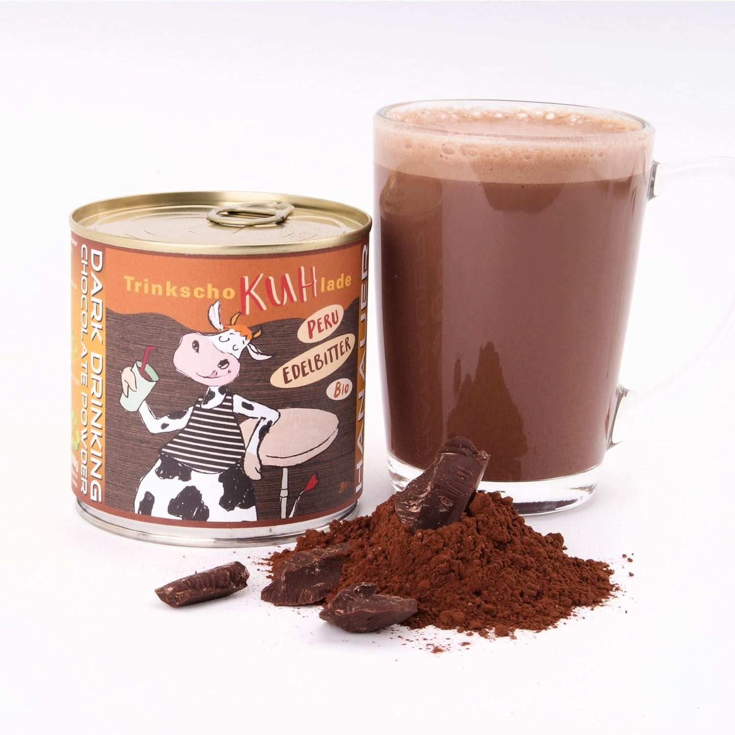 Trinkschokolade, Bio - Box 250 Gramm Kakao und heiße Schokolade Naty Shop Milchschokolade