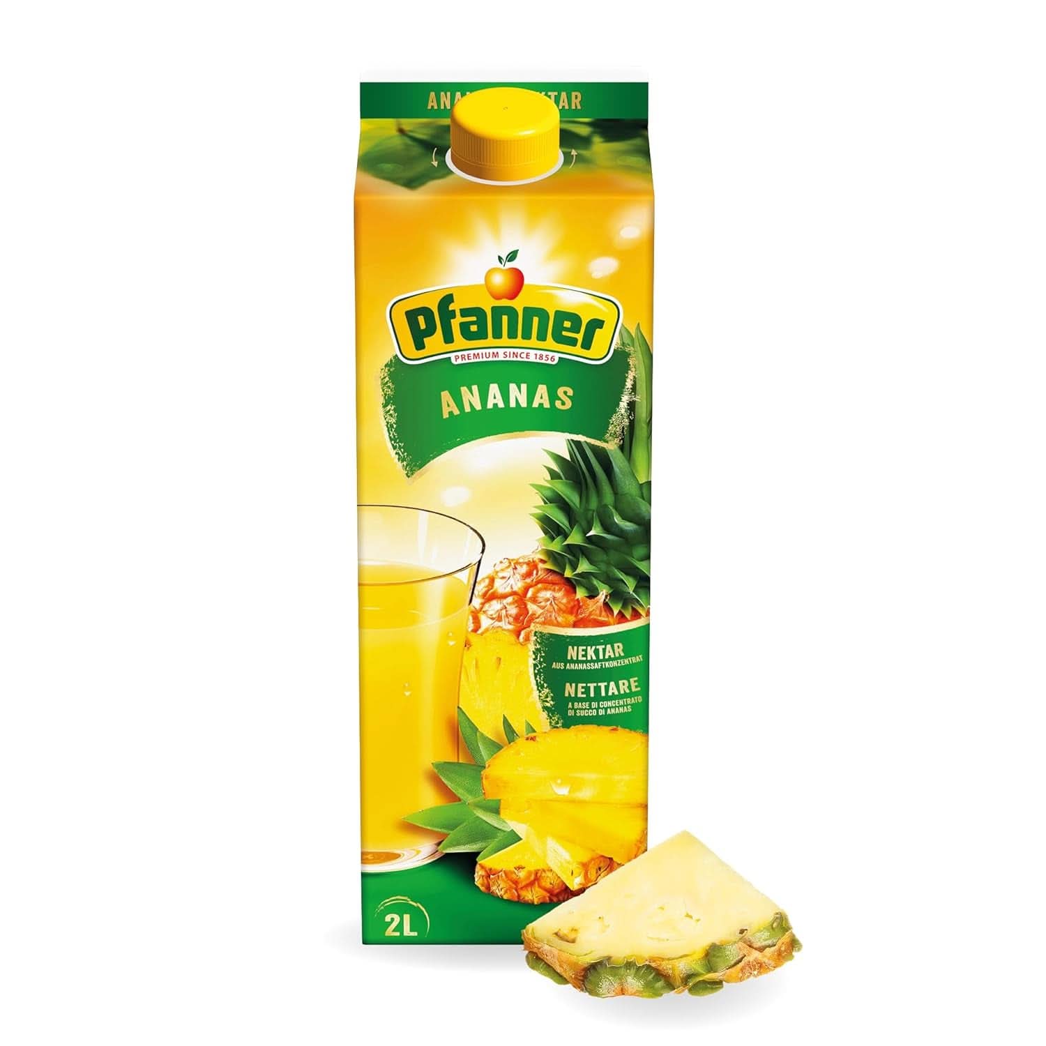 Pfanner 100 % naturtrüber Apfelsaft (1 x 2 Liter) – Direkt gepresste Äpfel – Fruchtsaft ohne Zuckerzusatz