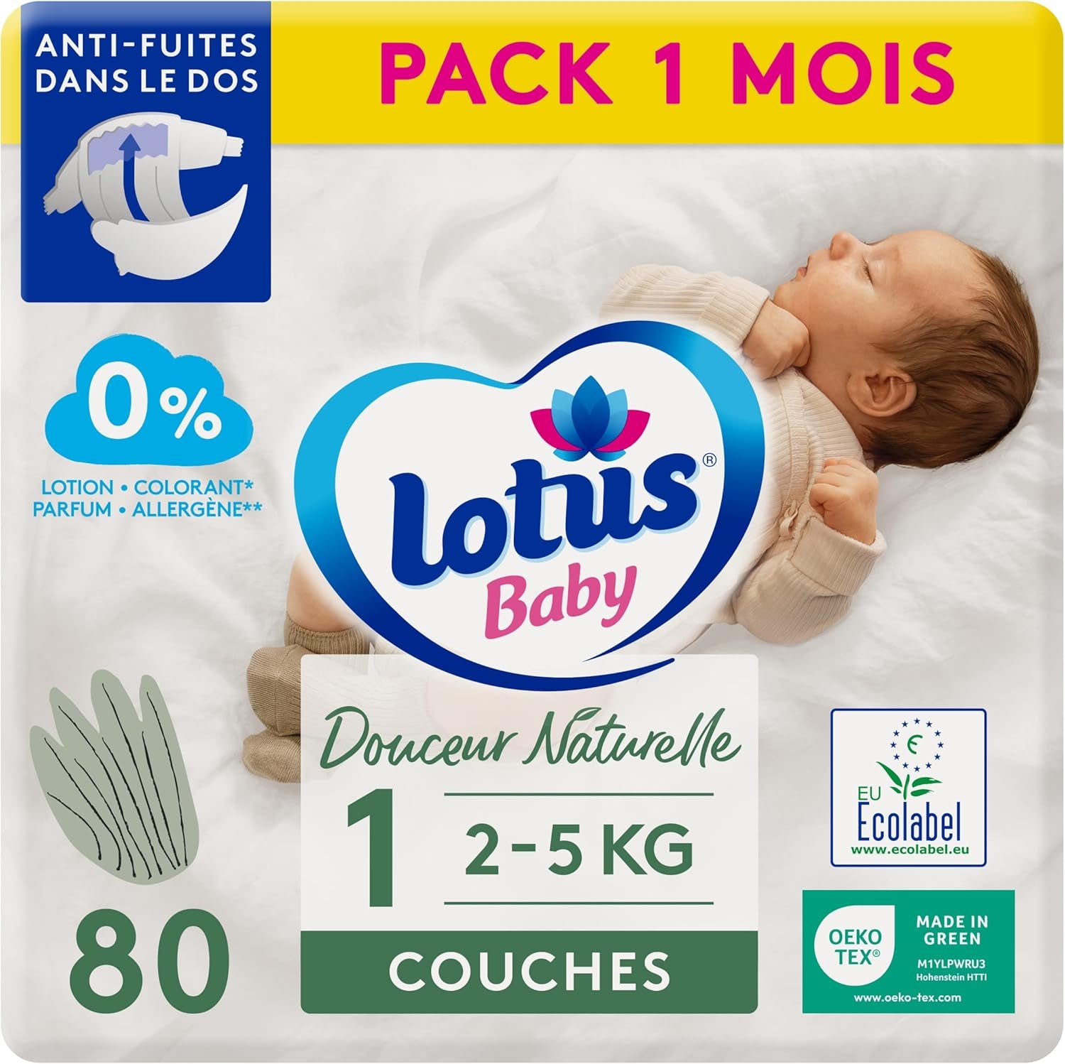 Douceur Naturelle – Windeln der Größe 3 (5–9 kg), 1-Monatspackung – 172 Windeln