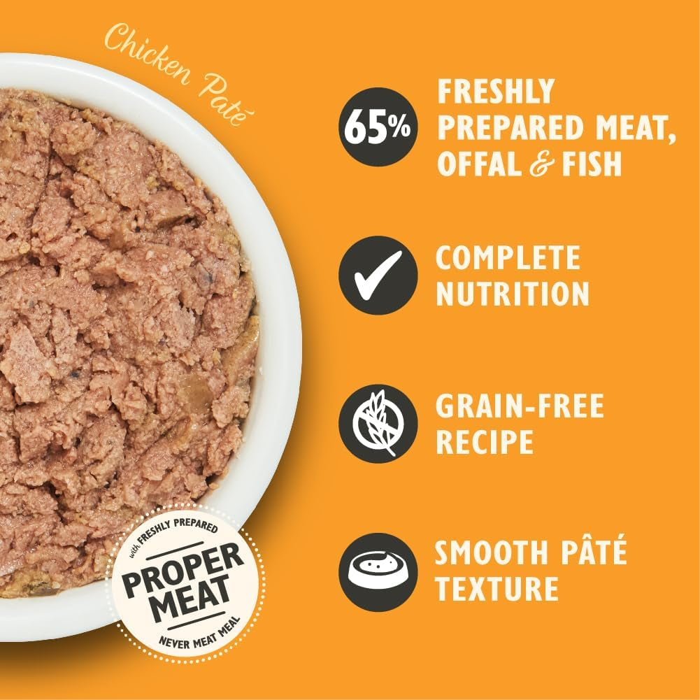 Hrană umedă naturală, fragedă, din pate, pentru pisici adulte, Lily's Kitchen, tăvițe, rețete fără cereale, diverse sortimente (32 tăvițe x 85 g)