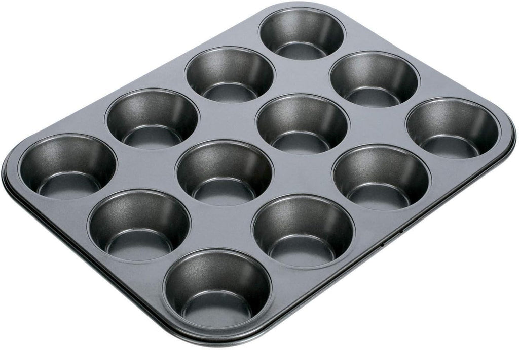 Backform, Schwarz, 26.5 X 18 X 3 Cm Matrite si tavi pentru copt Naty Shop 12 Muffins