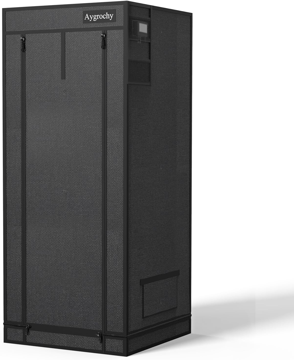 Aygrochy-Wachstumszelt, 60 x 60 x 160 cm, Indoor-Wachstumszelt mit reflektierender, weißer, herausnehmbarer PEVA-Bodenschale für Platz für den Pflanzenanbau