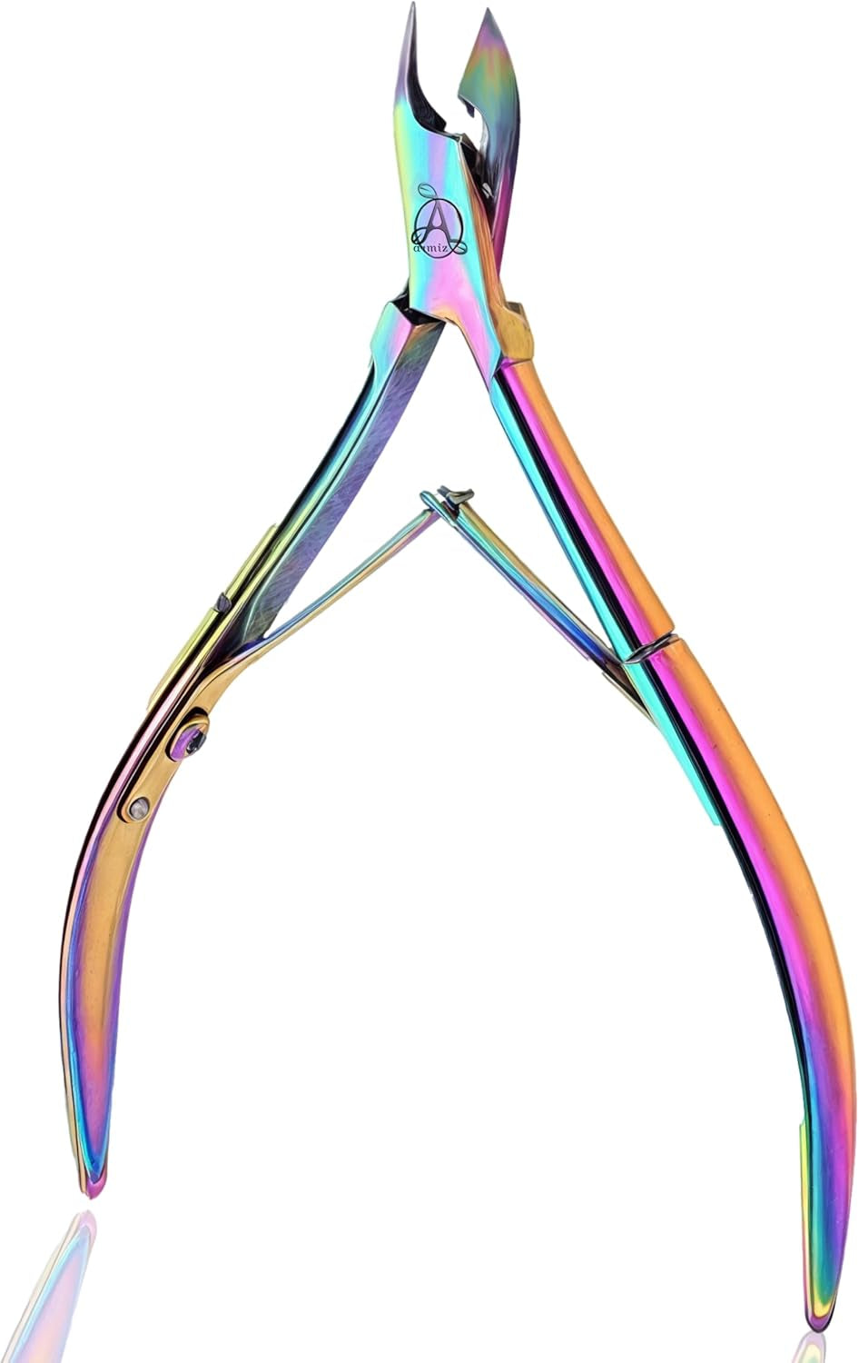 ARMIZ Set de 4 piese pentru împingătorul și cleștele de cuticule, Set profesional de instrumente pentru îndepărtarea cuticulelor, Clește multifuncțional din oțel inoxidabil pentru manichiură și pedichiură