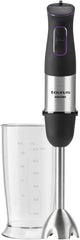 Taurus Stabmixer 1000W | 20 Geschwindigkeitsstufen | Turbo-Funktion | 4 Edelstahlklingen | Ergonomisches Soft-Touch-Design | Spritzschutz | Zubehör | Edelstahl | Elektrisch |Kunststoff, Silber/Schwarz Mama si Copilul Naty Shop 1000W | 1 Zubehör
