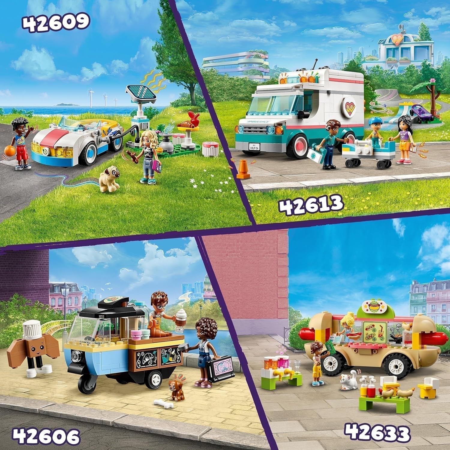 LEGO Friends Rolling Café Kleines Backspielzeug für Kinder, Geschenk für Mädchen und Jungen ab 6 Jahren, Lernspielzeug mit Aliya, Jules und Aira dem Hund 42606 Bausets Beuche den LEGO-Store