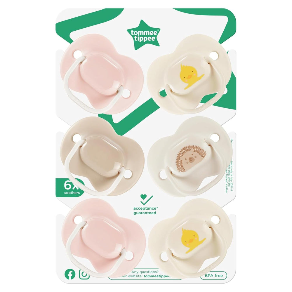 Suzete Tommee Tippee Anytime, 0-6 luni, pachet de 6 suzete simetrice, fără BPA