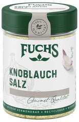 Fuchs Gewürze - Knoblauchsalz - Gewürzsalz für Dips, Saucen und Gemüse - natürliche Zutaten - 90 g in wiederverwendbarer, recyclebarer Dose