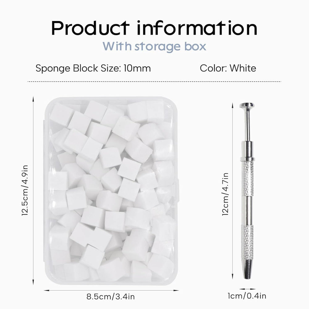 125 Nail Art Schwämme Und 4 Krallen Nail Sponge Metallgreifer Für Ombre Und Gradient Nageldesign, Nagelkunst-Schwamm Pinsel, Maniküre Zubehör Für Nägel, Nail Art Schwämme Für Babyboomer Effekte DIY