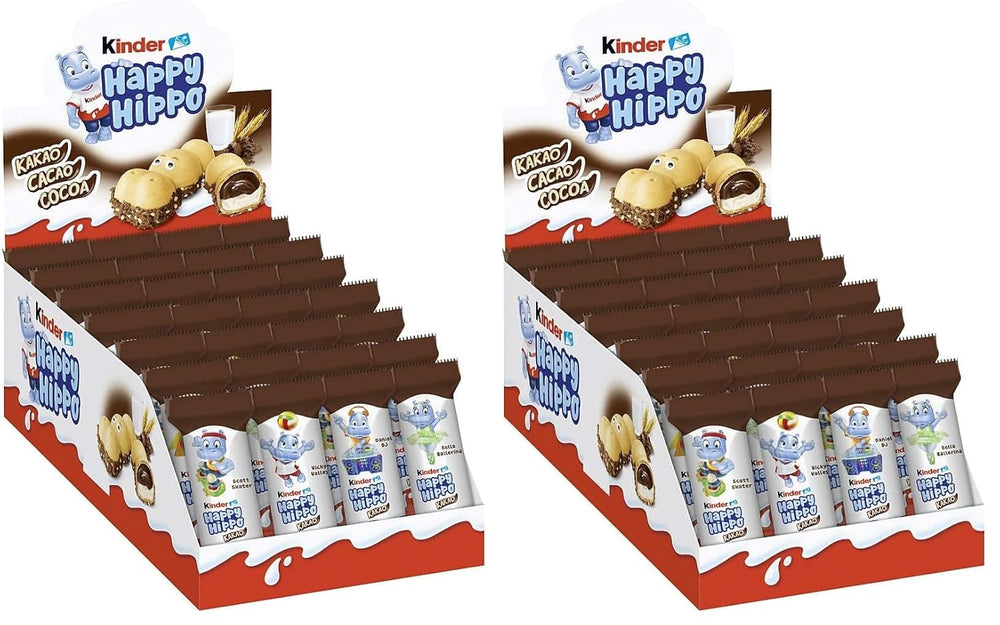 Kinder Happy Hippo Haselnuss – Knusprige Spezialwaffeln mit Milch und Haselnusscreme – Karnevals- und Faschingssüßigkeiten – 1 Packung mit 5 einzelnen Riegeln à 20,7 g