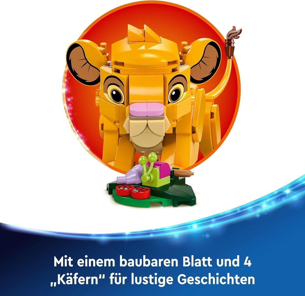 LEGO® Disney Simba, das Junge des König der Löwen, Bauspielzeug für Kinder, Fantasy-Spielset mit der Figur des Löwen, coole Geschenkidee für Mädchen und Jungen ab 6 Jahren, Kinderspielzeug 43243 Bausets Beuche den LEGO-Store