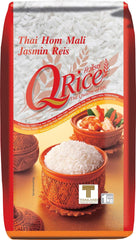 Q RICE – 100 % langkörniger Jasminreis aus Thailand – duftend und aromatisch mit leicht klebriger Textur – ideal für Currys, Bowls und asiatische Gerichte – 1 x 5 kg
