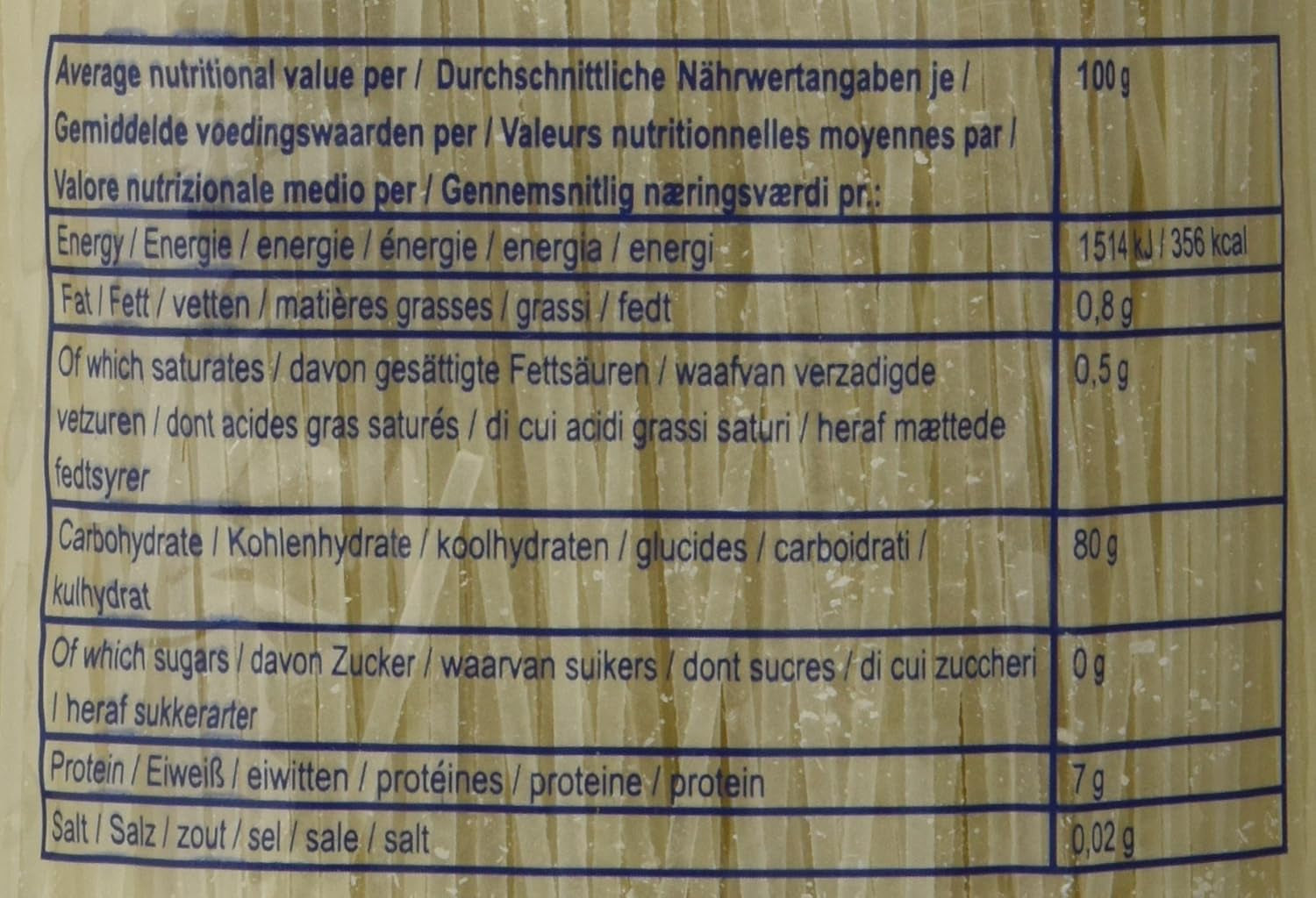 - Reisnudeln 1 mm, (1 X 400 GR)