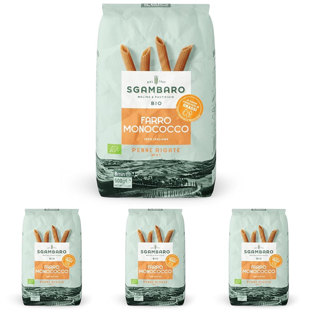 Bio-Penne-Rigate-Nudeln N.91 – 500 g Fettarme Weizennudeln – Quelle für Ballaststoffe und Proteine