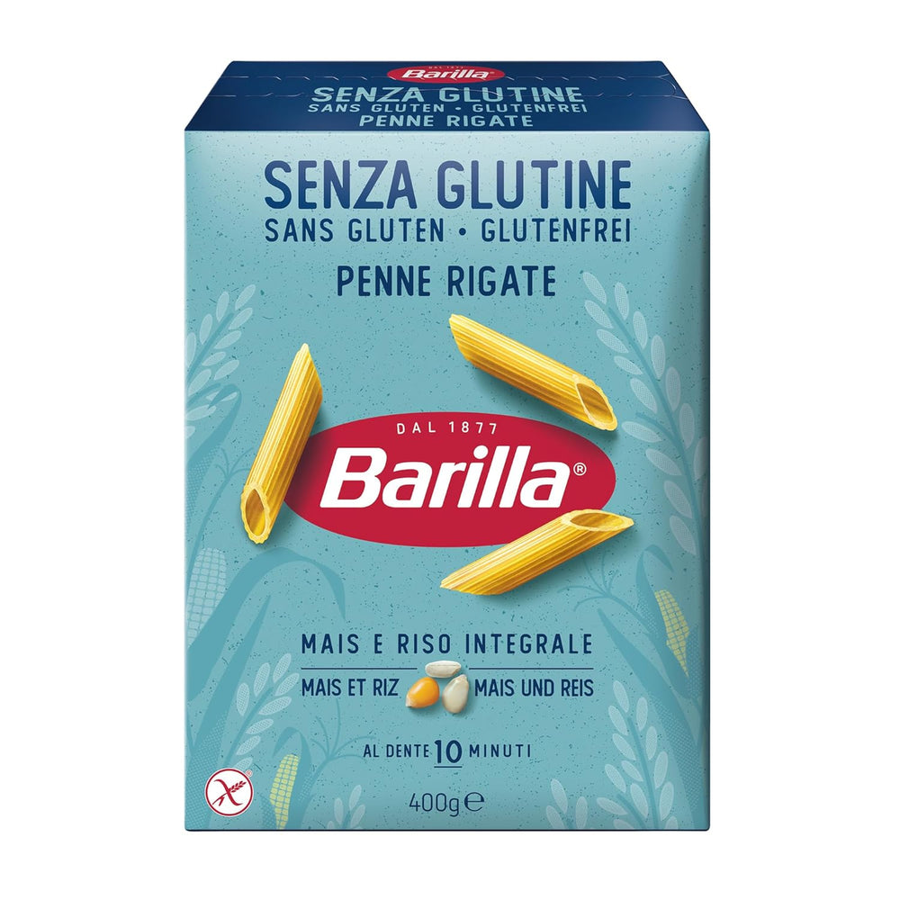 Penne Rigate Barilla glutenfreie Nudeln aus Reis und Mais – 1 Packung (1 x 400 g)