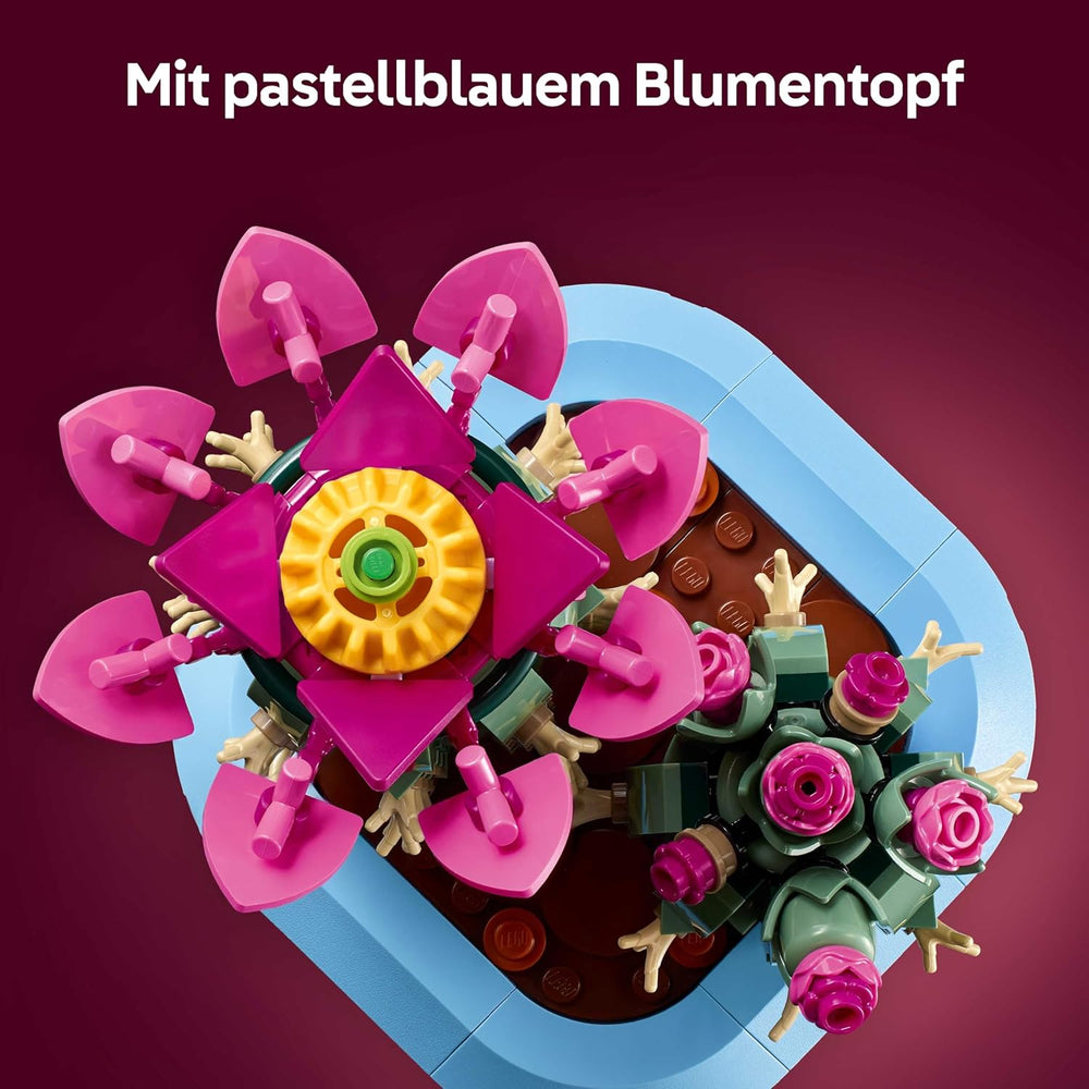 LEGO Botanicals Blühender Kaktus – Set mit Kunstpflanze mit 2 Kakteen & künstlichen Blüten – DIY Deko – Giftidee zum Geburtstag für Mädchen ab 9 Jahren & Erwachsene Pflanzenliebhaber – 11509