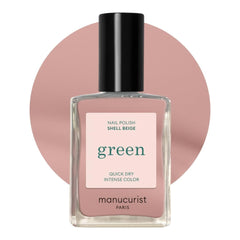 Manucurist Green – Rosy Beige Shell Beige Nagellack – Schnell trocknender Nagellack – DIY-Nägel – Vegan 12-Free – Pflanzenbasiert – Nagellack – Hergestellt in Frankreich