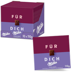 Praline Milka For You – Alpenmilchschokolade mit feiner Kakaocremefüllung – 10 x 110g