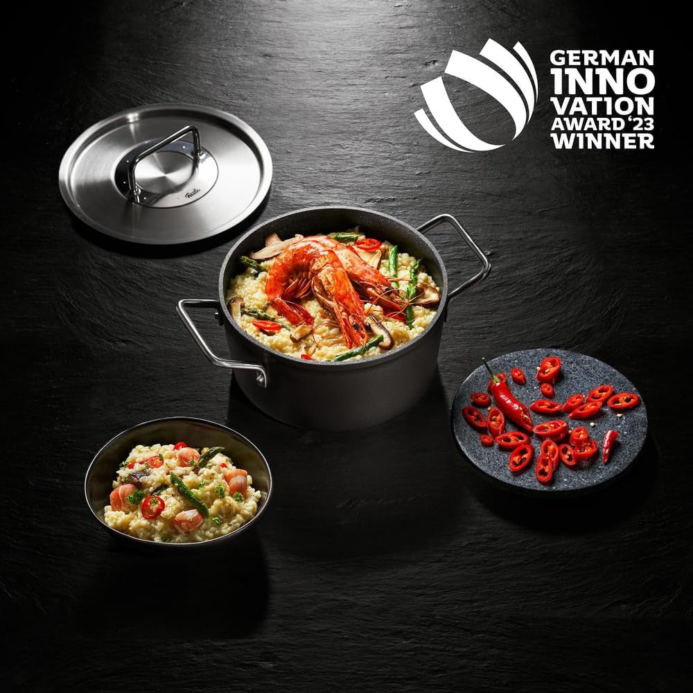 Fissler Adamant, Servierpfanne, Aluminium, antihaftbeschichtet, hoher Rand, kratzfest – Induktionstöpfe und Pfannen Naty Shop