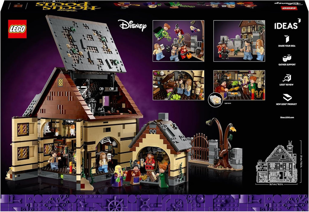 LEGO Ideas Hocus Pocus: Setul casei vrăjitoarelor surorilor Sanderson, kit de colecție pentru adulți cu casă, 6 minifigurine și accesorii, femei și bărbați 21341 Seturi de constructie Besuche den LEGO-Store