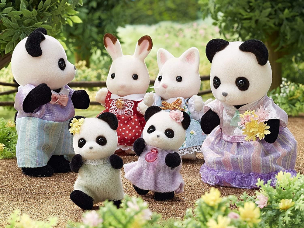 Sylvanian Families L5529 Familia Panda - Figurine pentru casă de păpuși