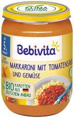 Menüs ab dem 5. Monat Makkaroni mit Tomatensauce und Gemüse, 6er Pack (6 x 190g) Mutter und Kind Naty Shop Mediu Makkaroni mit Tomatensauce und Gemüse