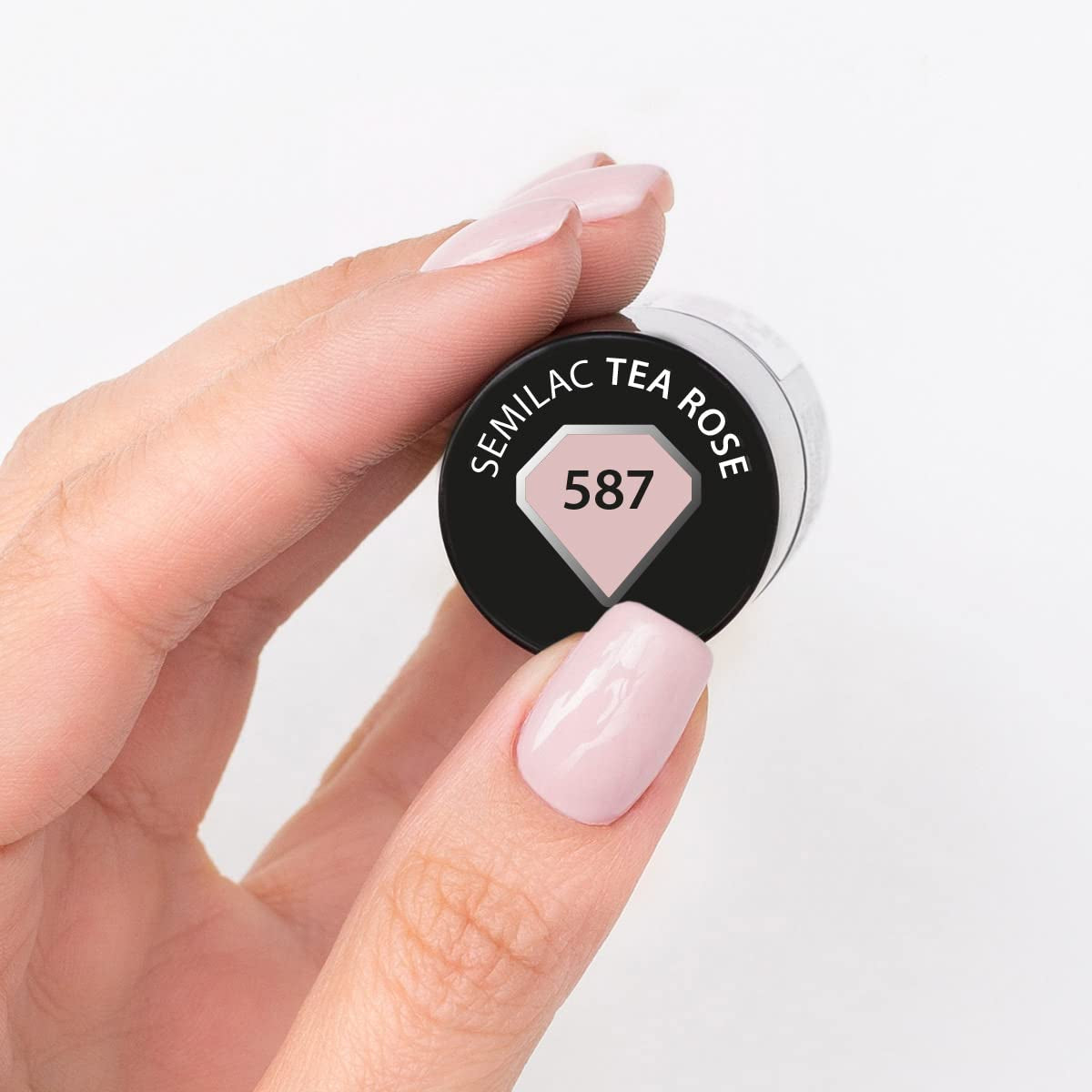 UV-Nagellack Semilac Hybrid 587 Tea Rose 7 ml Fiori Collection