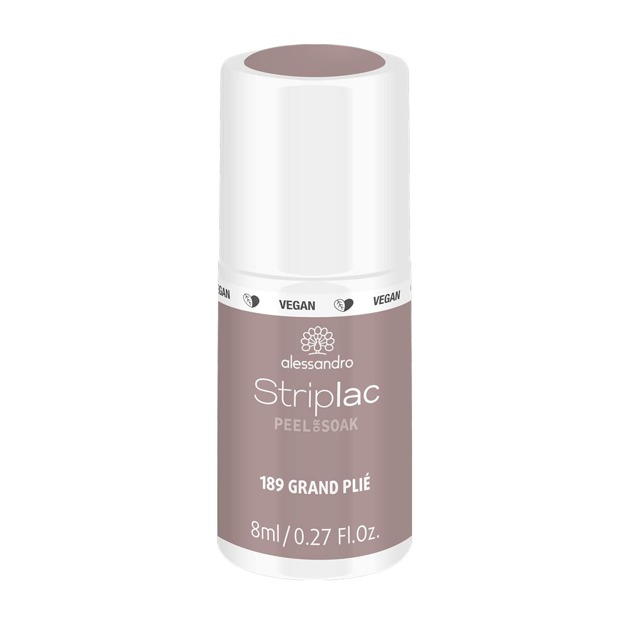 alessandro Striplac UV-Nagellack Flat White – Schonend und langanhaltend – Einfache Entfernung dank Peel-Off-Technologie – Vegan und tierversuchfrei – 8 ml