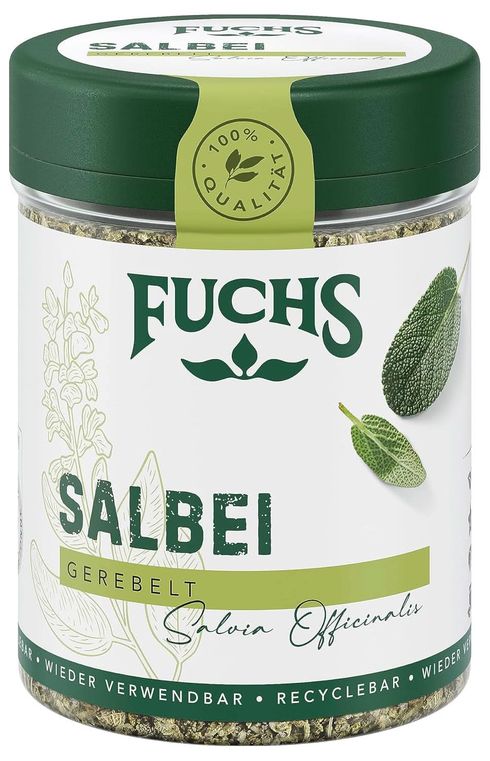 Fuchs, Salbei, saure Note, zart bitter für Ravioli oder Gnocchi, 14 Gramm Gewürze Naty Shop