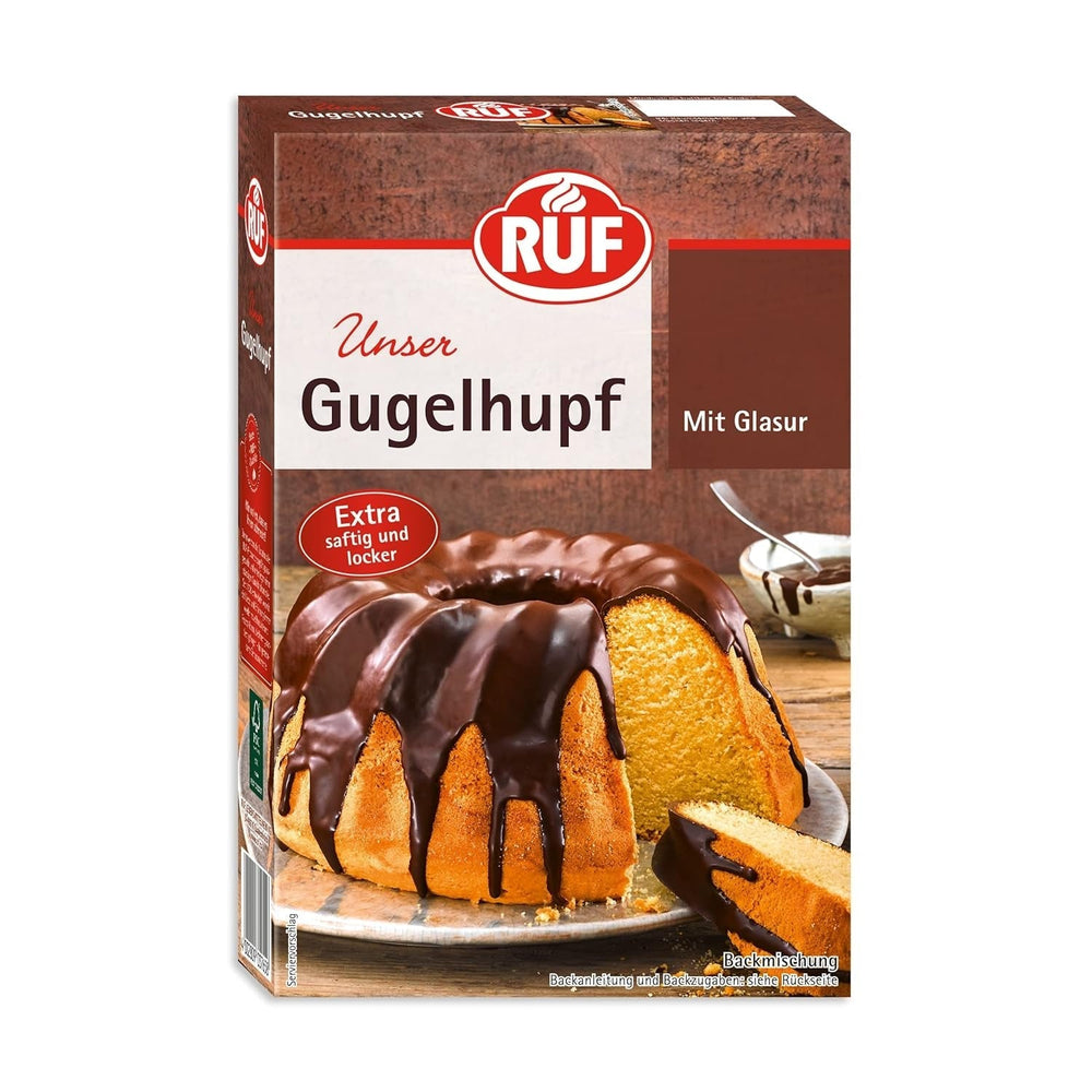 RUF Biskuit Teig, Backmischung Für Einen Saftigen Biskuitteig, Gelingsicher Und Schnell Zuberitet, Zur Herstellung Von Biskuitrollen, Biskuitkuchen Oder Tortenboden, 1 X 250G Naty Shop 550 G (1Er Pack) Gugelhupf