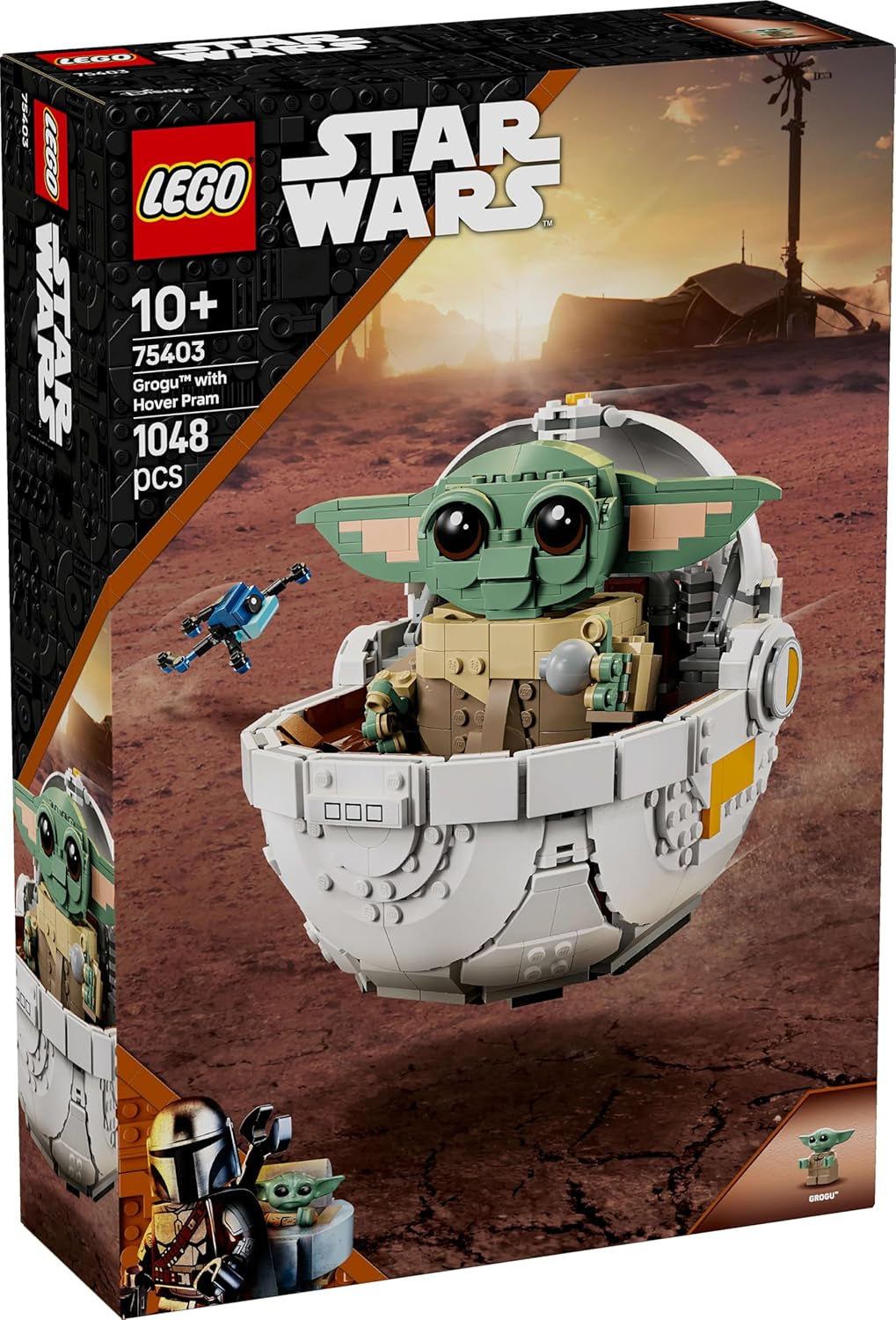 LEGO Star Wars 75403 Grogu in seiner mandalorianischen Repulsor-Wiege – Minifigur zum Sammeln – Modell zum Bauen, Spielen und Ausstellen – Heimdekoration – Geschenk für Jungen und Mädchen ab 10 Jahren. Bausätze. Besuchen Sie den LEGO-Store