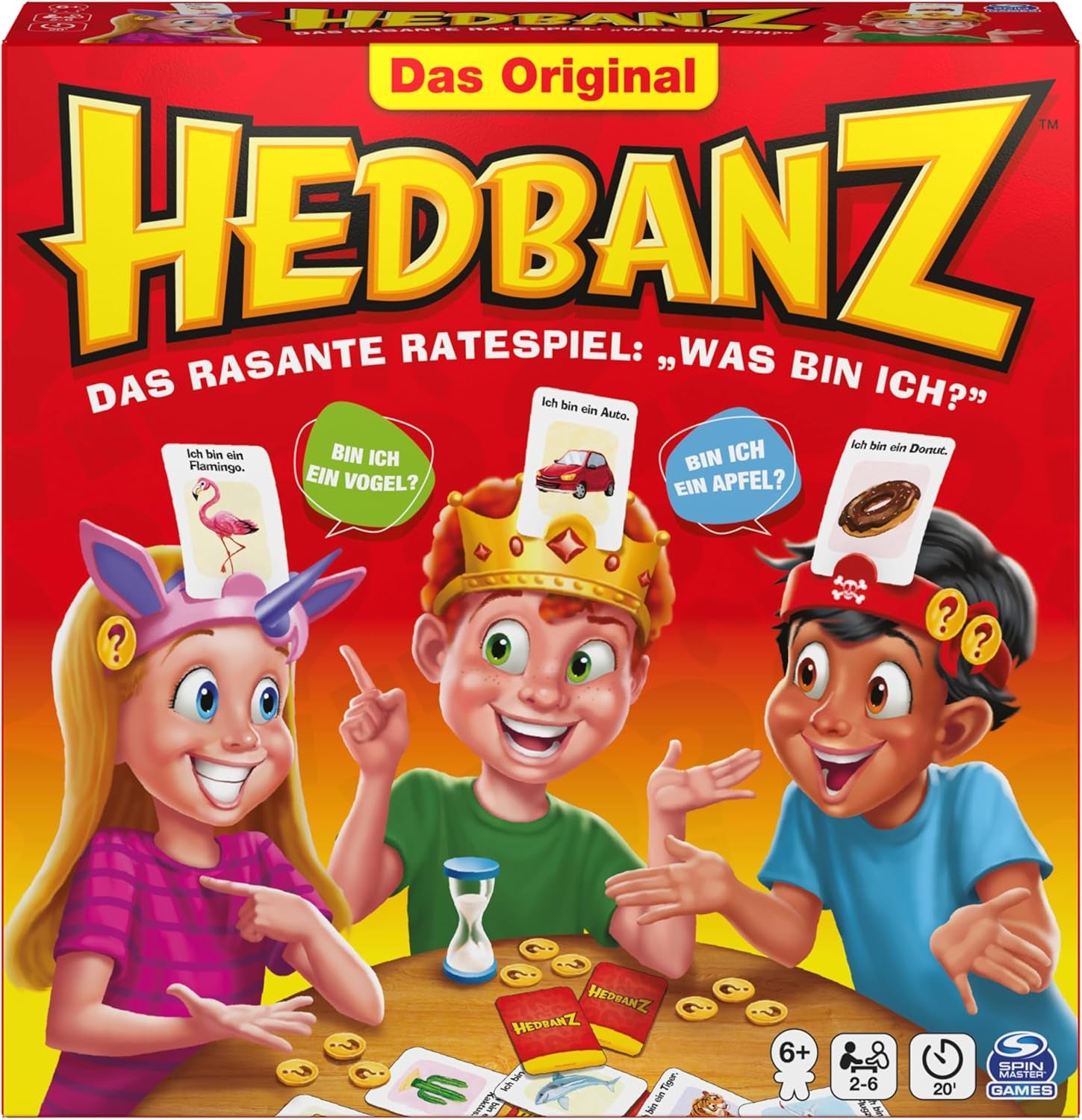 Spin Master Games – Hedbanz, das schnelle Ratespiel für die ganze Familie, Neuauflage (2025) mit tollen Spielkomponenten, für 2-6 Spieler ab 6 Jahren