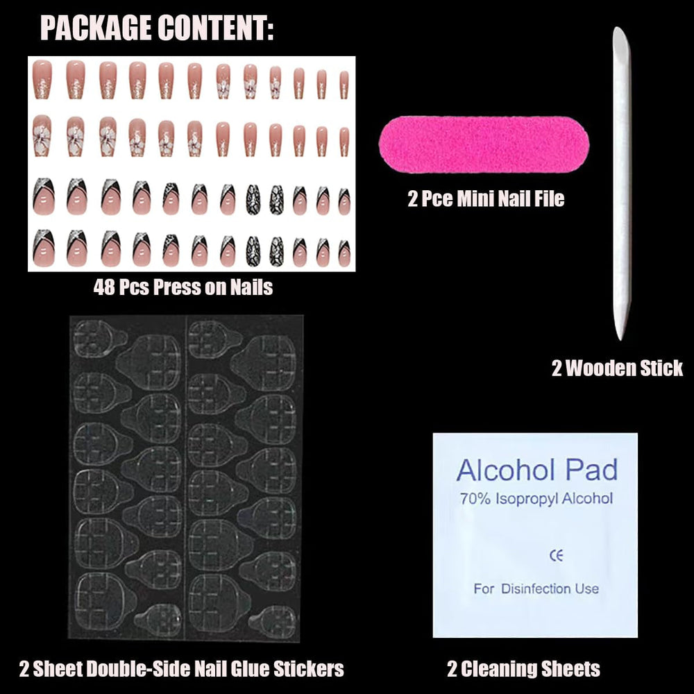 Unghii artificiale, sclipici natural, scurte, prin presare, acrilice, autoadezive, unghii strălucitoare pentru femei și fete, accesorii pentru nail art, 48 bucăți