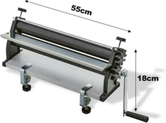 DKN Pizzateig-Rollmaschine mit Handkurbel, 48,8 cm, Nudelmaschine, Teigfolie mit Anti-Haft-Rollen und Dickenkontrolle – Konstruktion aus massivem Stahl und Aluminium