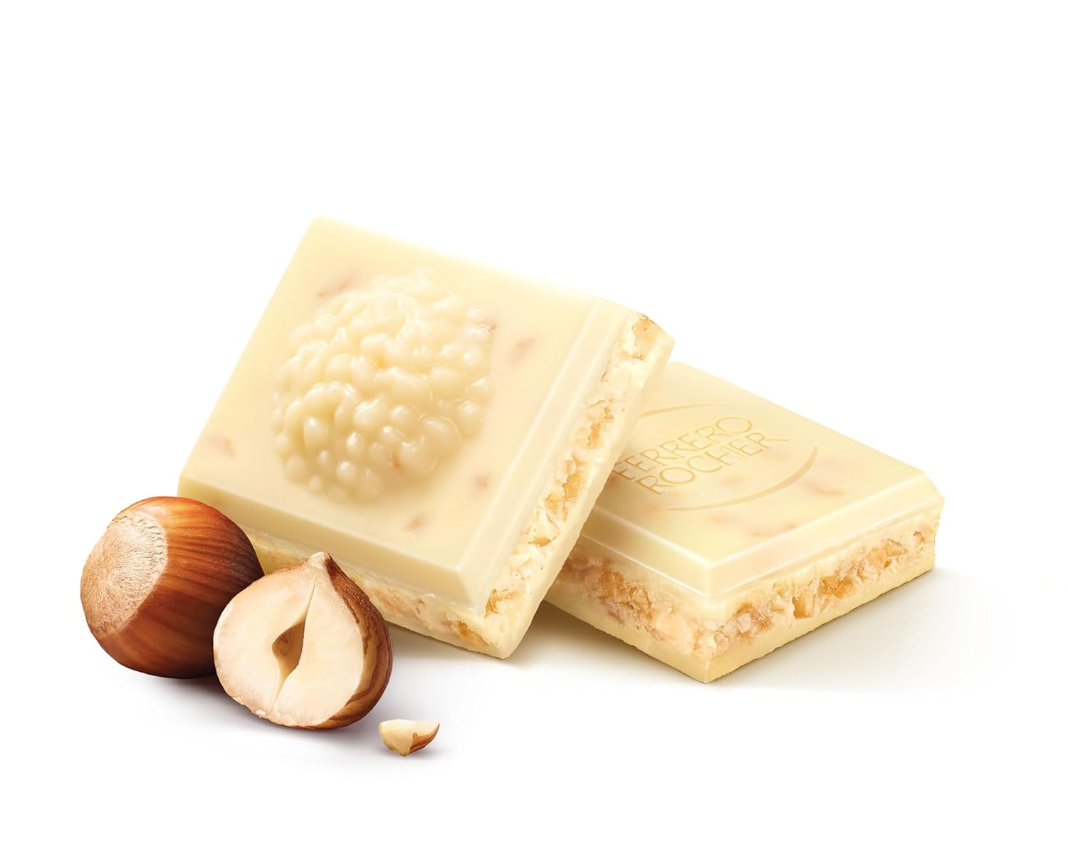 Ferrero Rocher Riegel – Weiße Schokolade mit Haselnuss – Valentinstagsgeschenk für Sie und Ihn – 1 Schokoriegel x 90 g