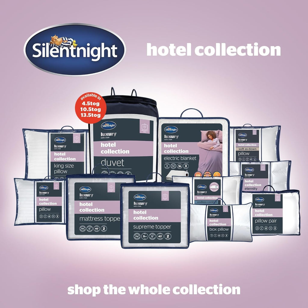 Pernă de susținere Silentnight Luxury Hotel Collection - pernă de susținere a spatelui și laterală de calitate hotelieră cu design cu pereți de cutie pentru susținere suplimentară a capului, gâtului și umerilor - 1 buc Perne standard Naty Shop