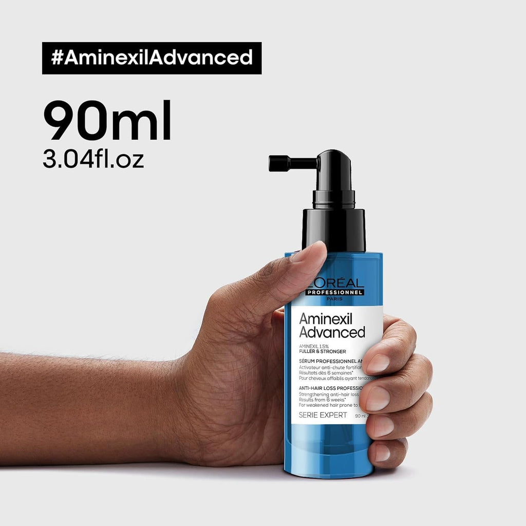L'Oréal Professionnel Ser întăritor împotriva căderii părului, Pentru un păr mai plin și mai puternic, Aminexil Advanced Anti-Hair Loss Activator Serum, 90 ml Ingrijirea parului Naty Shop