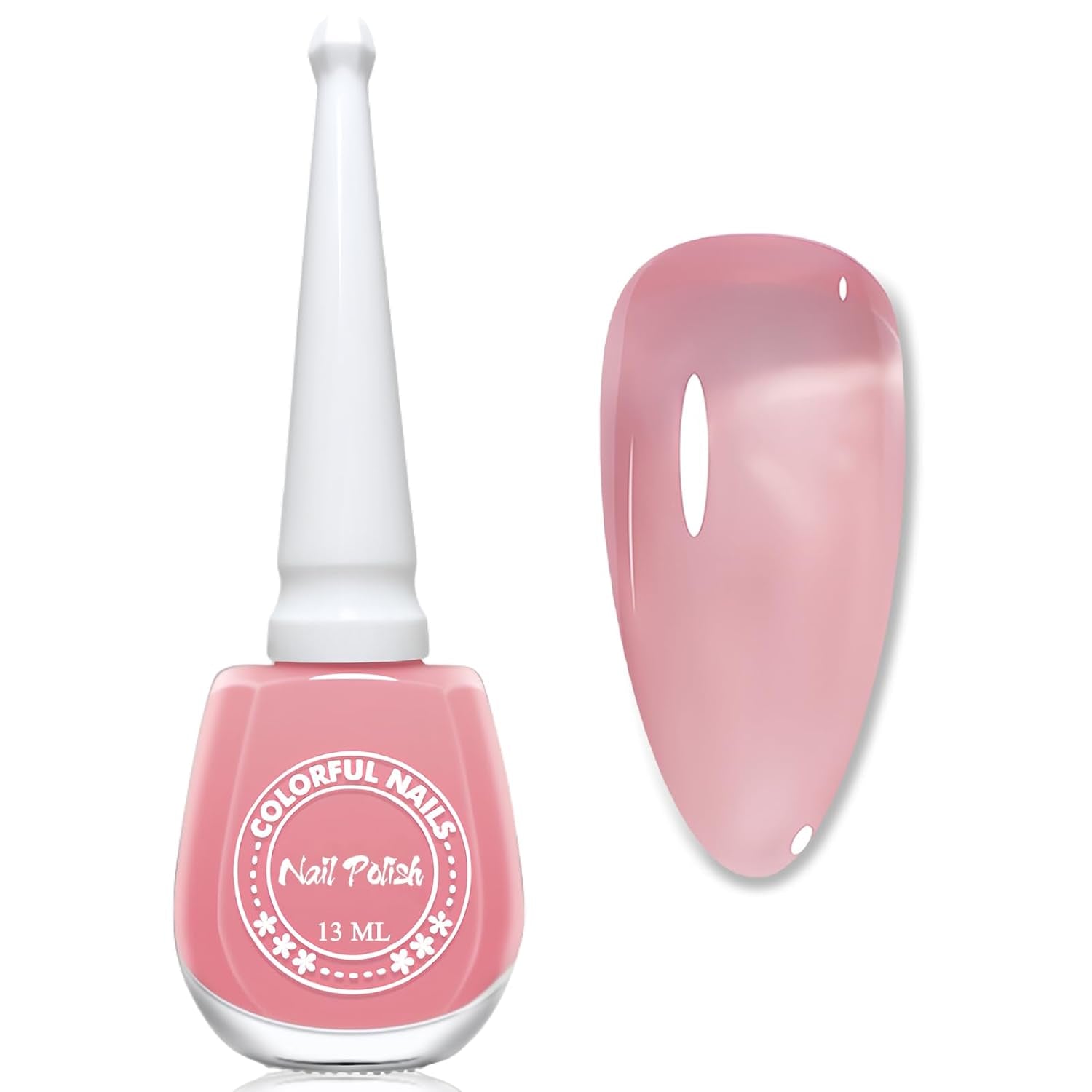 Jelly Pink Nagellack, 13 ml, schnell trocknend, langlebig, natürlich, durchscheinend, normaler Nagellack ohne UV-Lampe, für Frauen, DIY-Nagelkunst (klassisches Rosa)