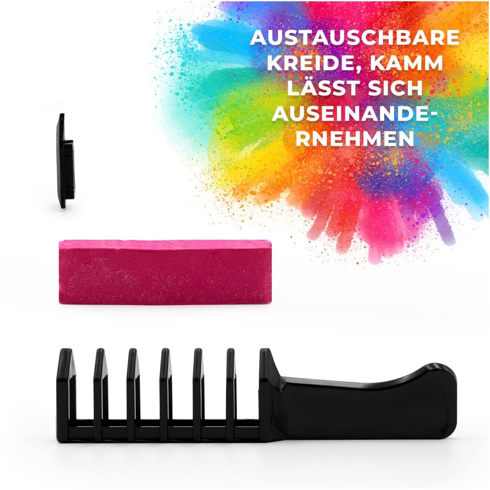 Magicat cretă de păr pentru fete set I 10 culori lavabile și 5 legături de păr I Cadou pentru fete de la 4 ani la 10 ani I Cadou creativ pentru petrecerea aniversară a copiilor 2025 I Sigur și colorat Vopsea pentru par Naty Shop