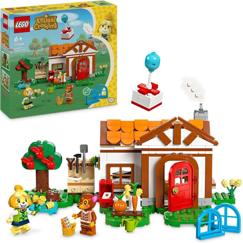 LEGO Animal Crossing Vizită de la Melinda, jucărie creativă pentru copii cu 2 mini-figurine din seria de jocuri video, inclusiv Fatima, Merch, cadou pentru fete și băieți de la 6 ani 77049 Seturi de constructie Besuche den LEGO-Store Singur