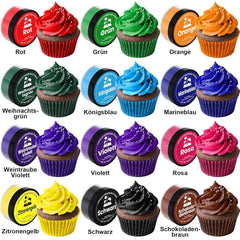 Colorant alimentar pudră 12 culori x 5 g - Colorant alimentar foarte concentrat pentru copt, colorant alimentar pudră pentru prăjituri, macarons, fursecuri, glazură (pentru uz casnic și profesional)