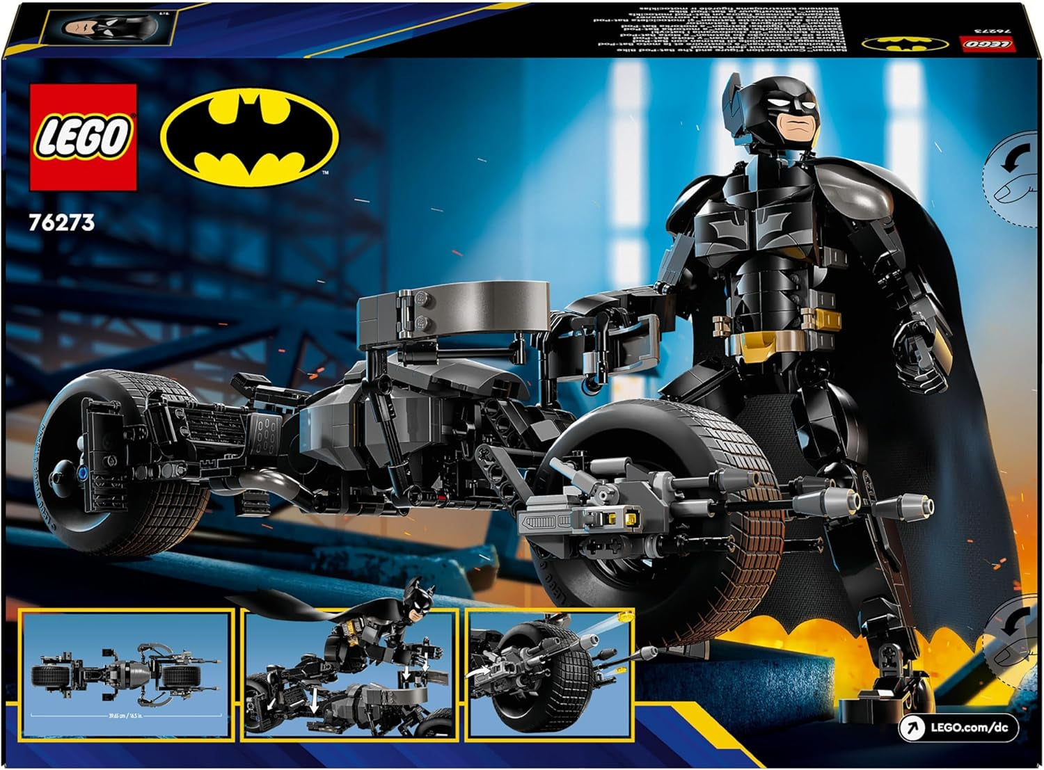 LEGO DC Batman: Batman-Bausteine mit Batpod, Superhelden-Filmspielzeug, Abenteuerspielset für Kinder, Geschenk für Jungen und Mädchen 76273 Bausets Besuchen Sie den LEGO-Store