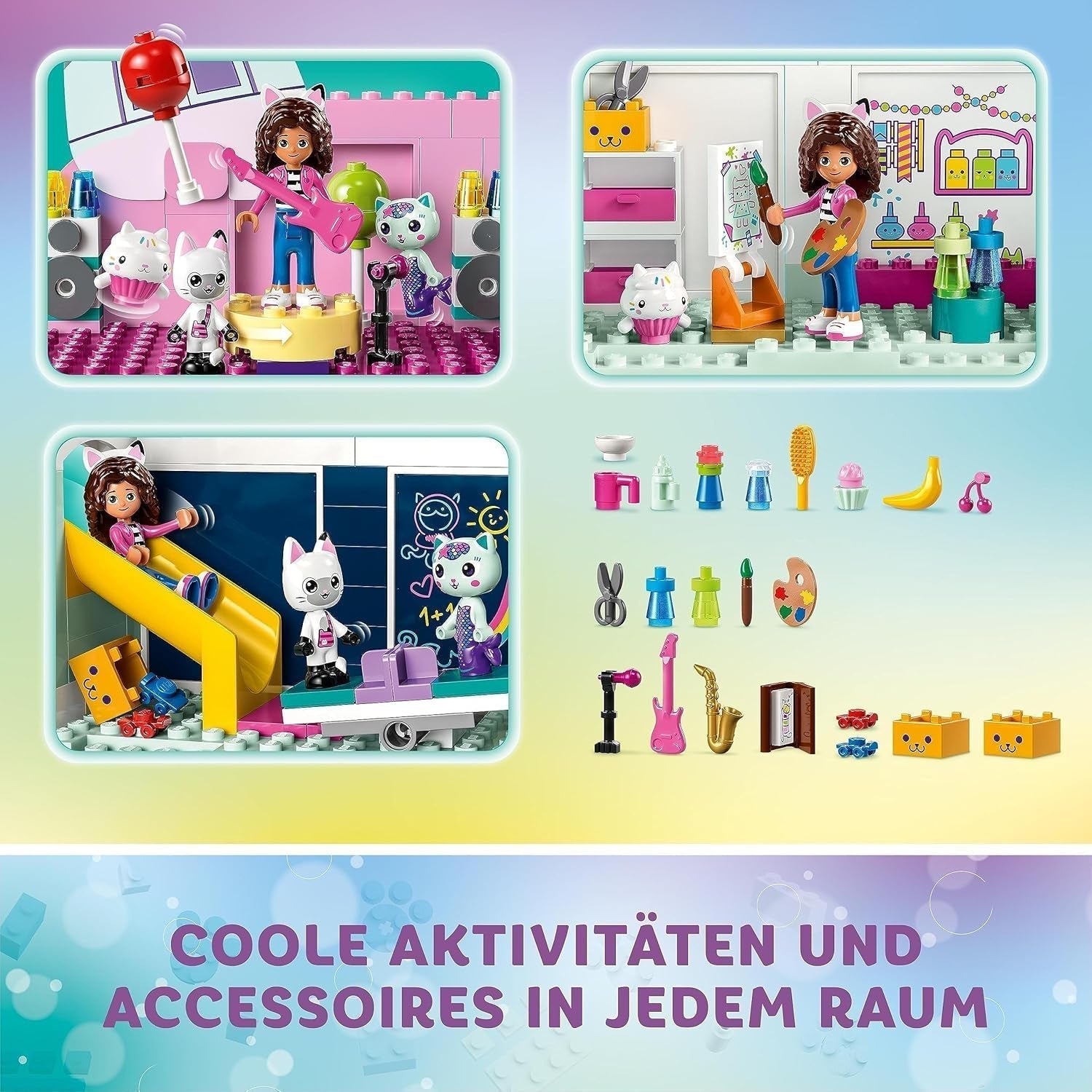 Lego 10788 Gabbys Puppenhaus-Spielzeugset, 8 Zimmer und 4 Etagen Gabbys Puppenhaus-Spielzeug mit Pandi-, Erdmännchen-, Kuchi-Figuren und Zubehör, Geschenk für 4-jährige Mädchen, Jungen und Kinder. Bausets Besuchen Sie den LEGO-Store