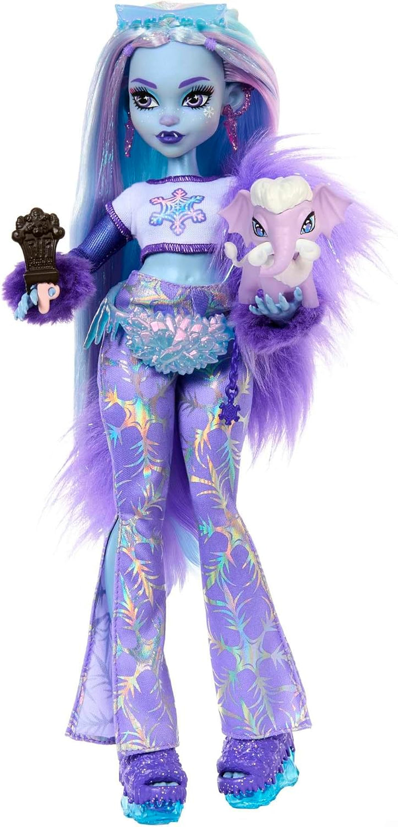 Monster High Abbey Bominable Yeti cu animal de companie Mammoth și accesorii - Aspect înfricoșător de fulg de zăpadă pentru copii cu vârsta de 4 ani și peste, HNF64