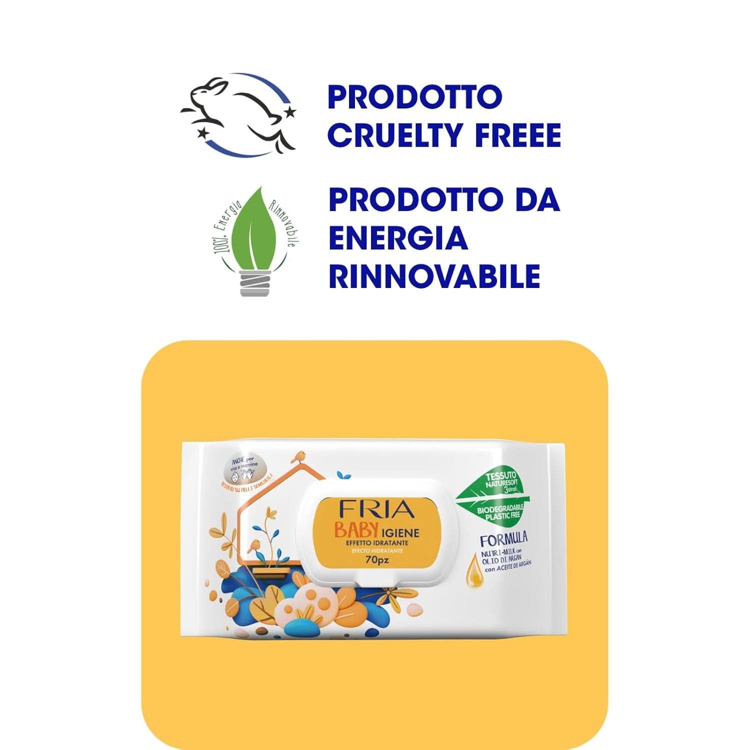 Packung mit 70 Feuchttüchern Baby Wet Wipes Naty Shop