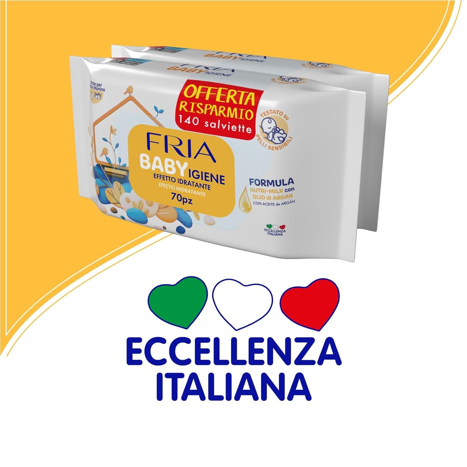 Feuchttücher, 2er-Pack (144 Tücher)