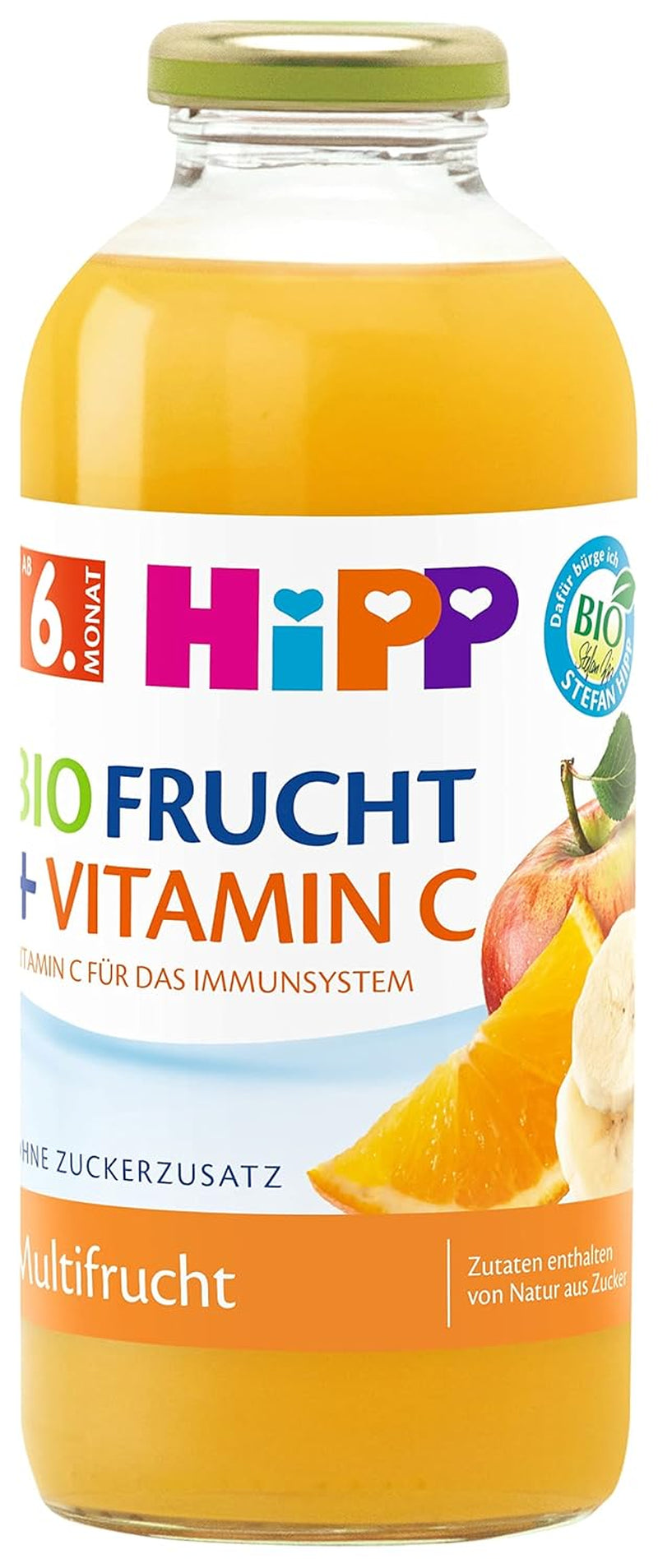HiPP Multifruct mit Vitamin C, Getränk für Babys ab 6 Monaten (6 x 0,5l), ohne Zuckerzusatz, leicht und säurearm, beste Bio-Qualität