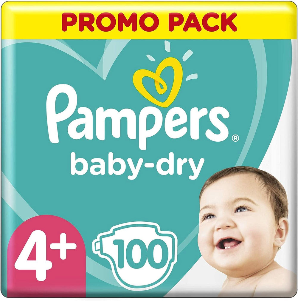 Pampers (klassische Version), Windeln für Babys Größe 4+ (10-15 kg), 100 Stück Mutter und Kind Naty Shop