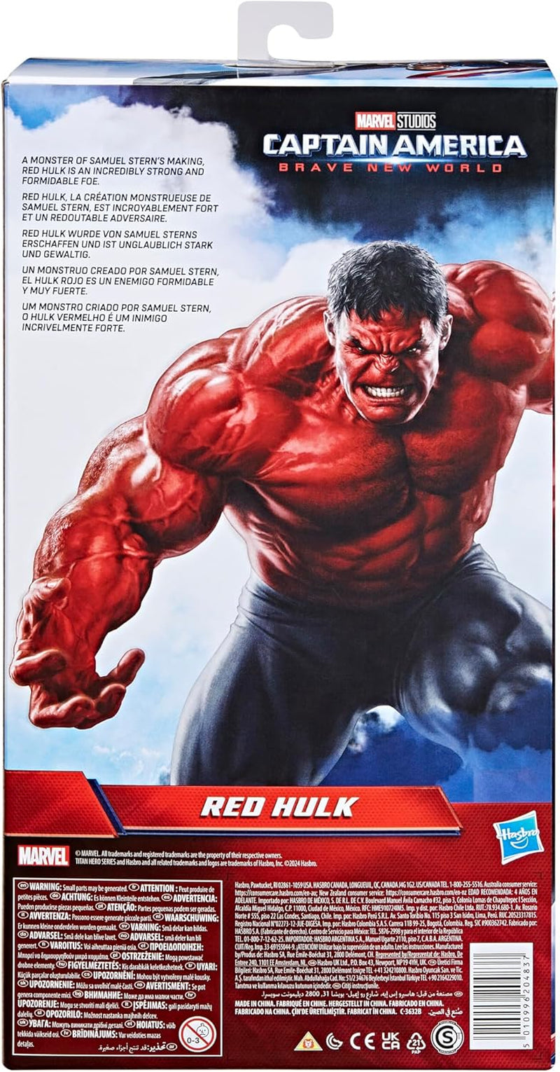 Marvel Studios Captain America Brave New World, Titan Hero Series Deluxe Red Hulk Action Figure Action figures Naty Shop