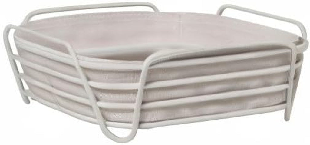 Blomus -DELARA- coș de pâine mărimea L, pătrat, pungă detașabilă din material textil, design elegant, 26 x 26 cm, culoare Moonbeam (64075) Cutii depozitare alimente Naty Shop